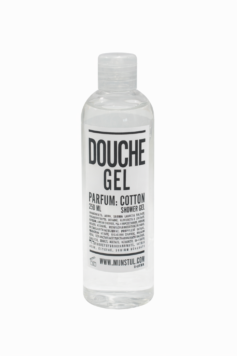 Douchegel transparant parfum Cotton 250 ml (wit etiket)
