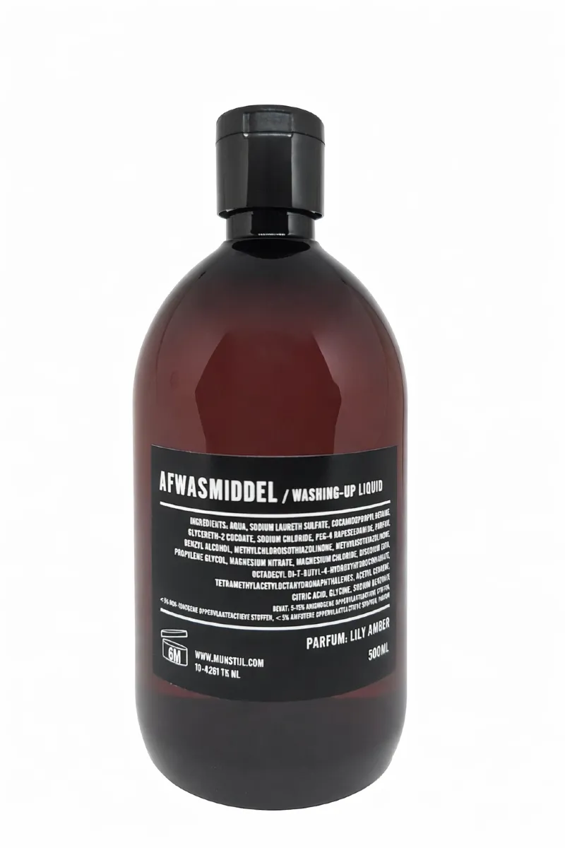 Afwasmiddel parfum Lily Amber bruine fles 500 ml